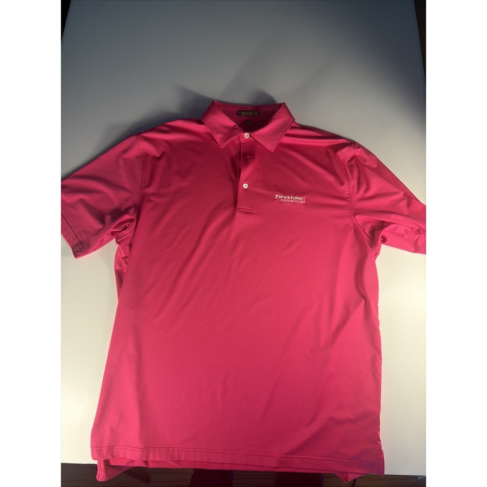 Peter Millar Summer Comfort Firestone Country Club Golf Polo Pink Men's L